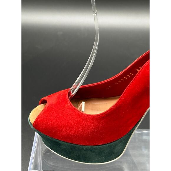 Yves saint Laurent suede peep toe platform - Picture 11 of 16